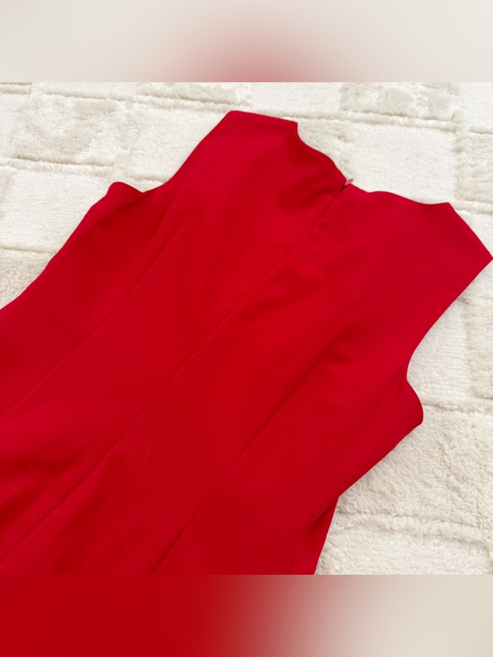 Calvin Klein Sleeveless Red Sheath Dress 6 - Picture 5 of 12